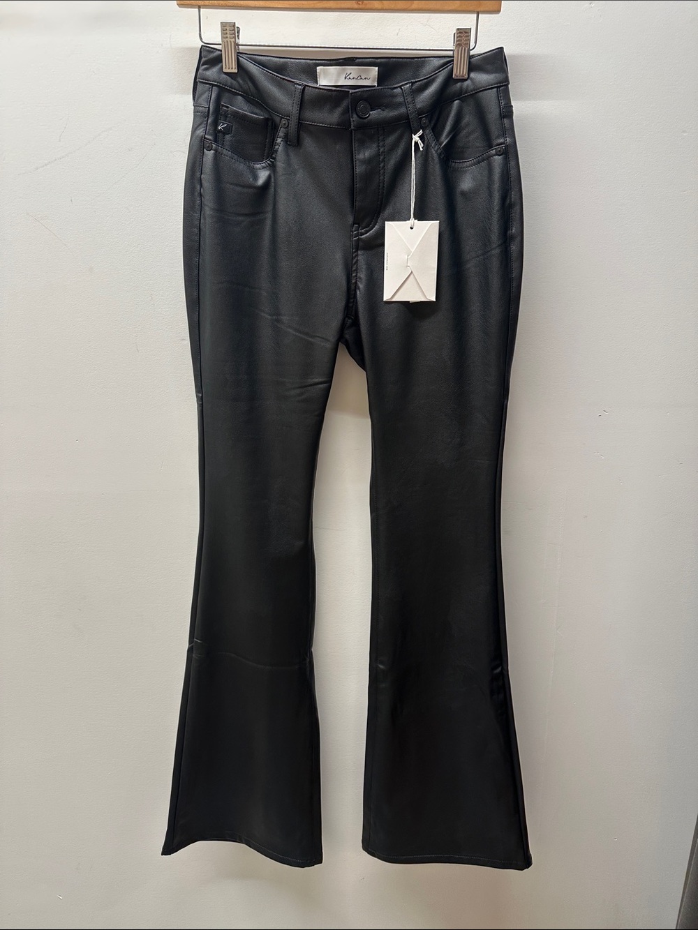 KanCan Faux Leather Flare Pants